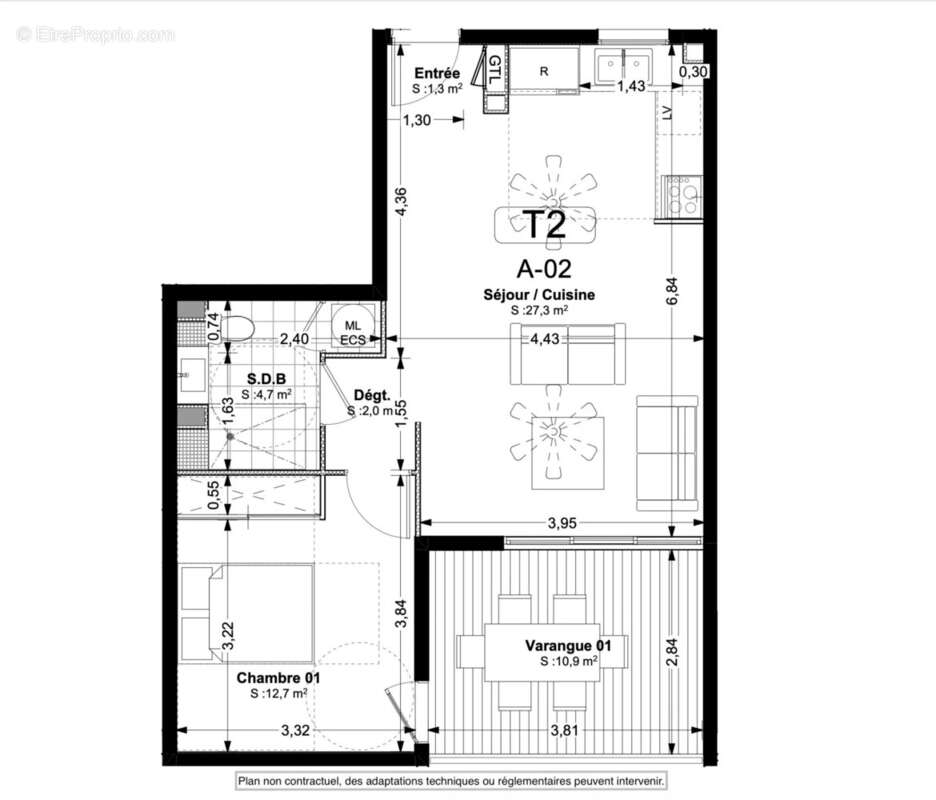 Appartement à SAINT-DENIS