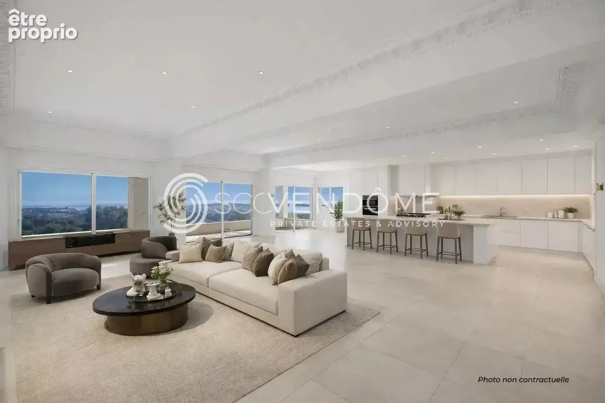 Hauteurs de golfe juan vue panoramique mer deux villas a renover domaine prive a vendre - photo 4