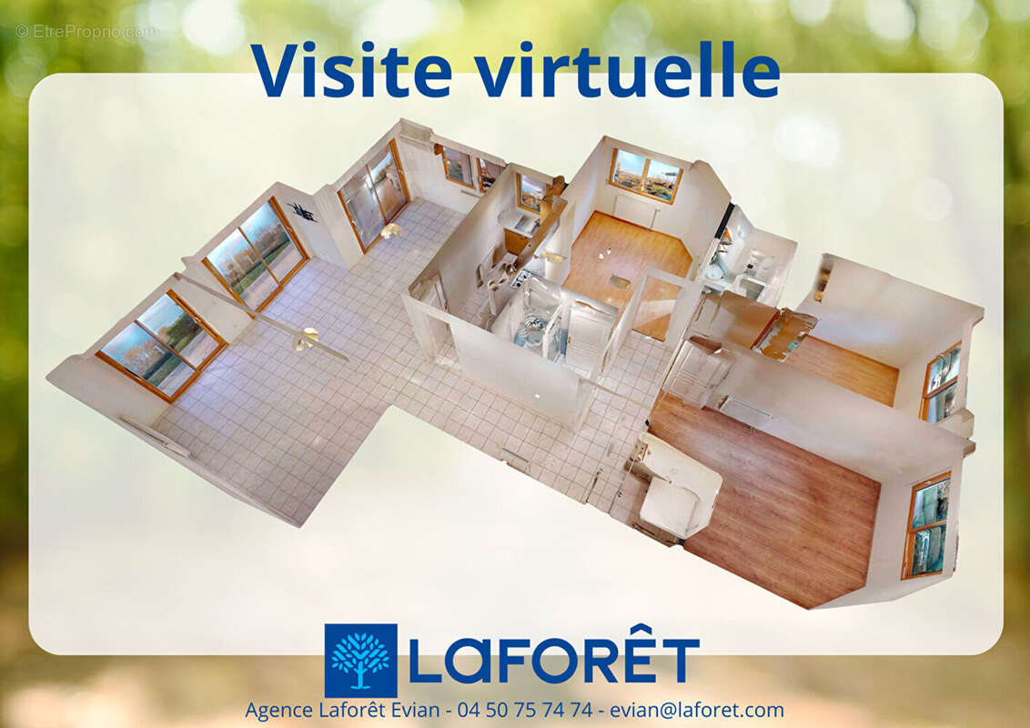 Appartement Publier 5 pièces 85.48m² en rez-de-jardin avec petite vue lac - photo 15