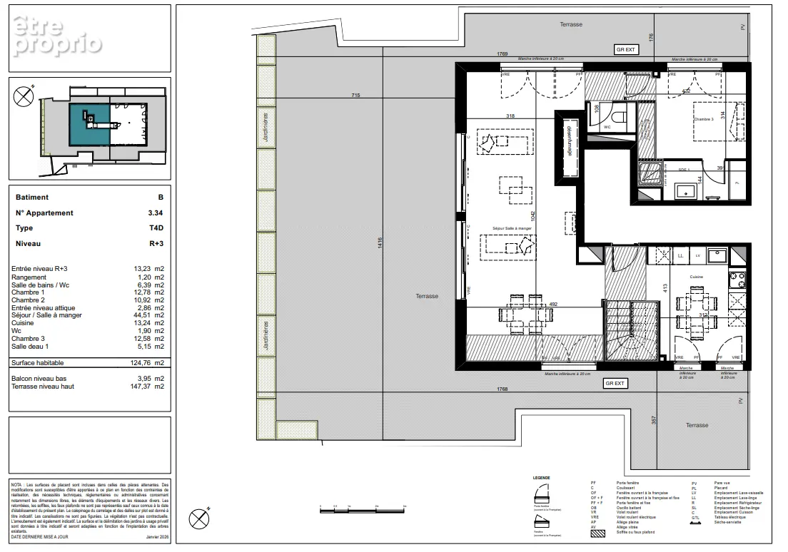 Appartement T4 Duplex - 125m2 - Côte Pavée - photo 11