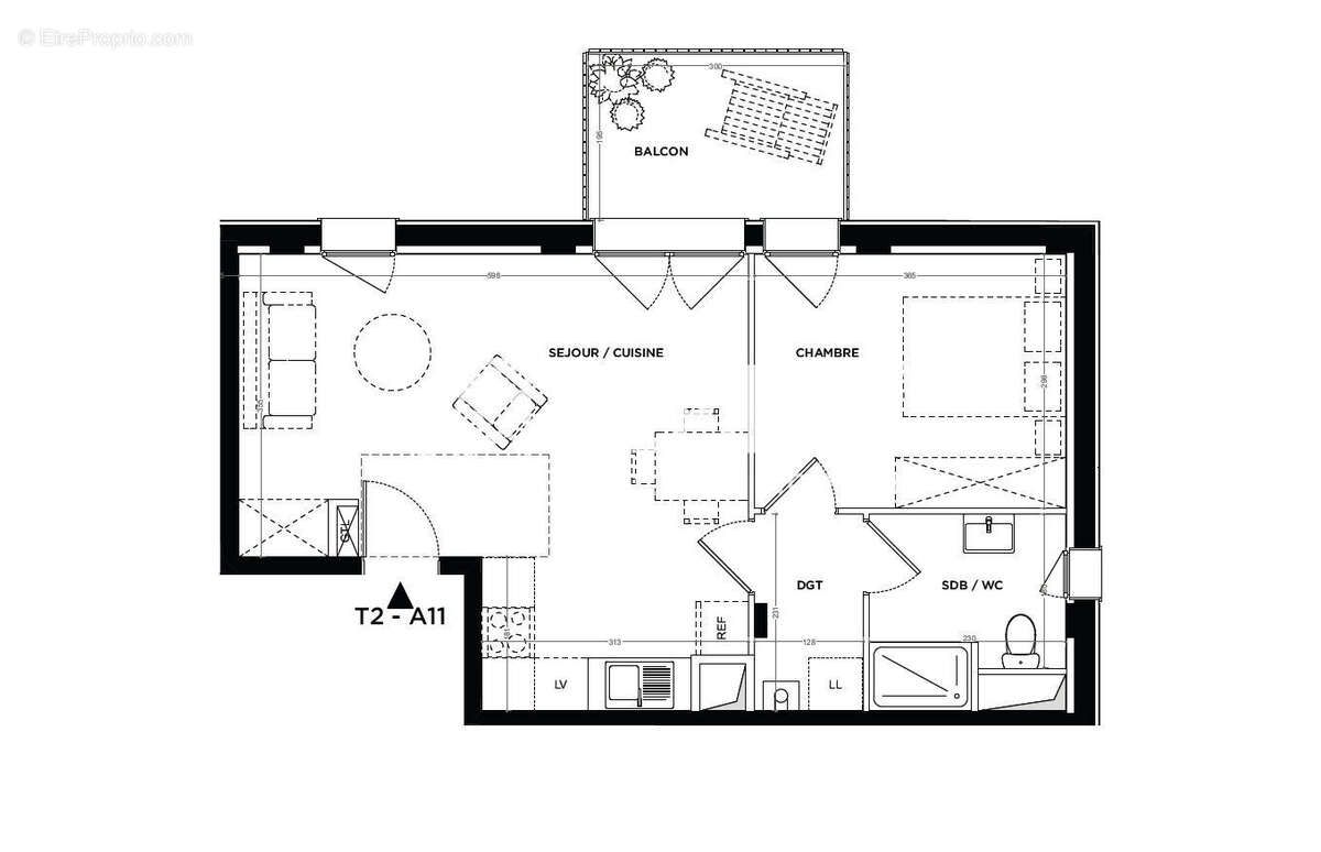 Appartement Guerande T2  avec stationnement privatif . - photo 14
