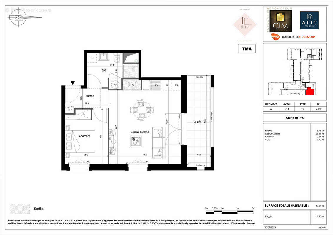 Appartement à SAINT-CYR-SUR-LOIRE