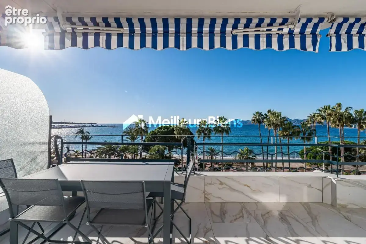 Cannes-Croisette, superbe appartement 4ème étage : 2 chambres, terrasse, vue mer - photo 3