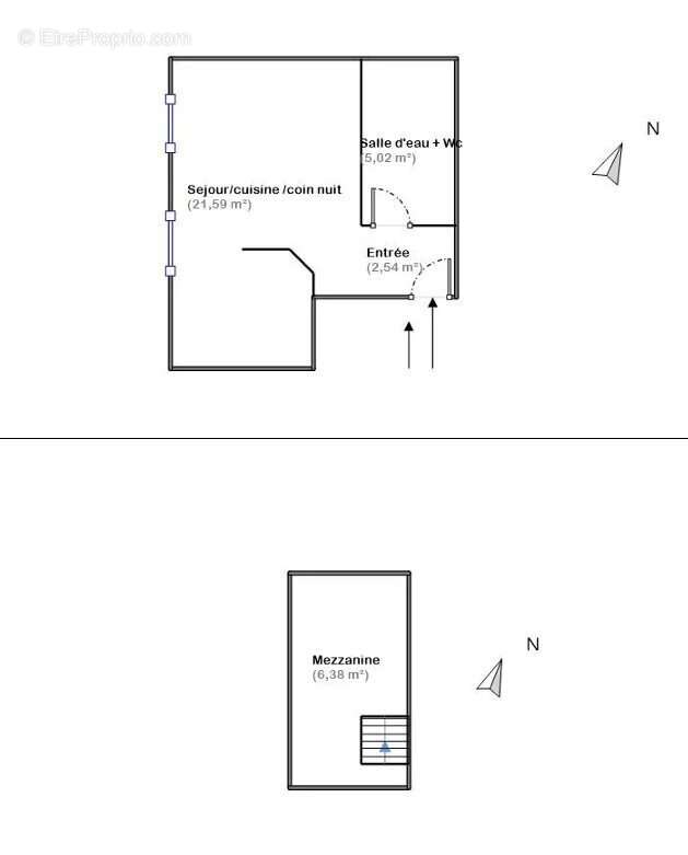 Cannes bas st nicolas - studio meublé avec mezzanine - au calme - photo 6