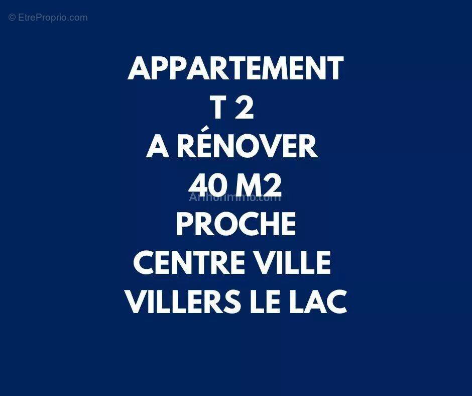 Appartement à VILLERS-LE-LAC