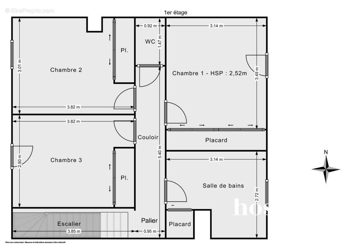 Maison de 79,55 m2 avec 3 chambres et son jardin de 30 m2 - 8 min de l'aéroport de Bordeaux - Avenue Aristide Briand 33700 Mérig - photo 14