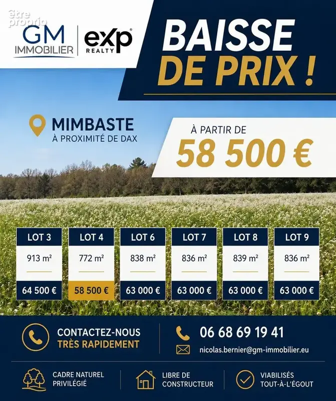 Terrain à DAX