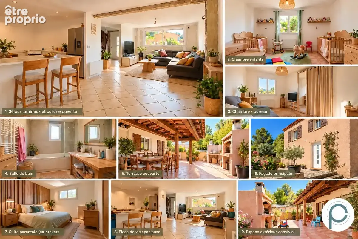 Maison t5  4 chambres  jardin et terrasses  village de signes - photo 14