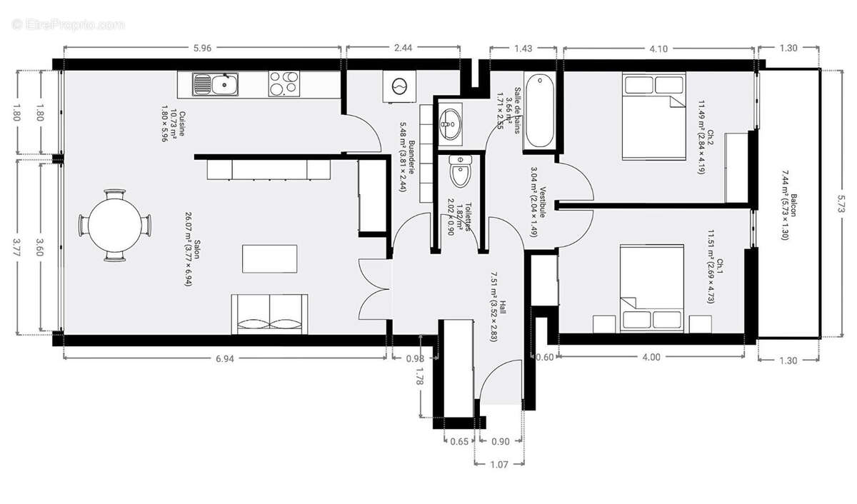 Appartement à PARIS-12E