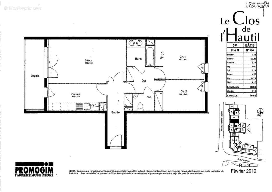 Appartement à CHANTELOUP-LES-VIGNES