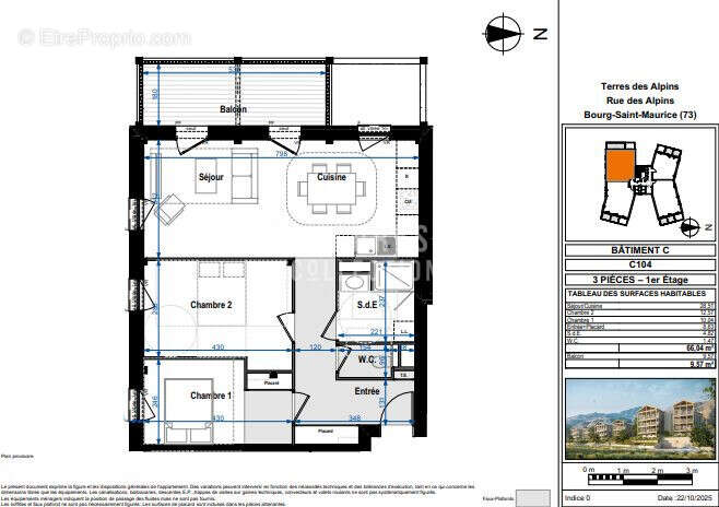 Appartement à BOURG-SAINT-MAURICE