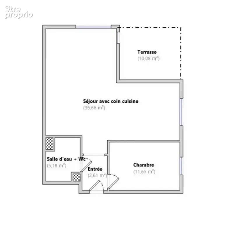 Grand 2 pièces 56 m2 avec terrasse, cave et parking. Résidence Jadis et Demain - photo 21
