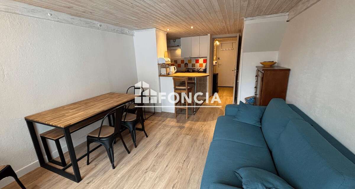 La foux d'allos, 200m du centre,  confortable et chaleureux t3 de 45m2 en duplex, 2 belles chambres, spacieux sejour avec terras - photo 4