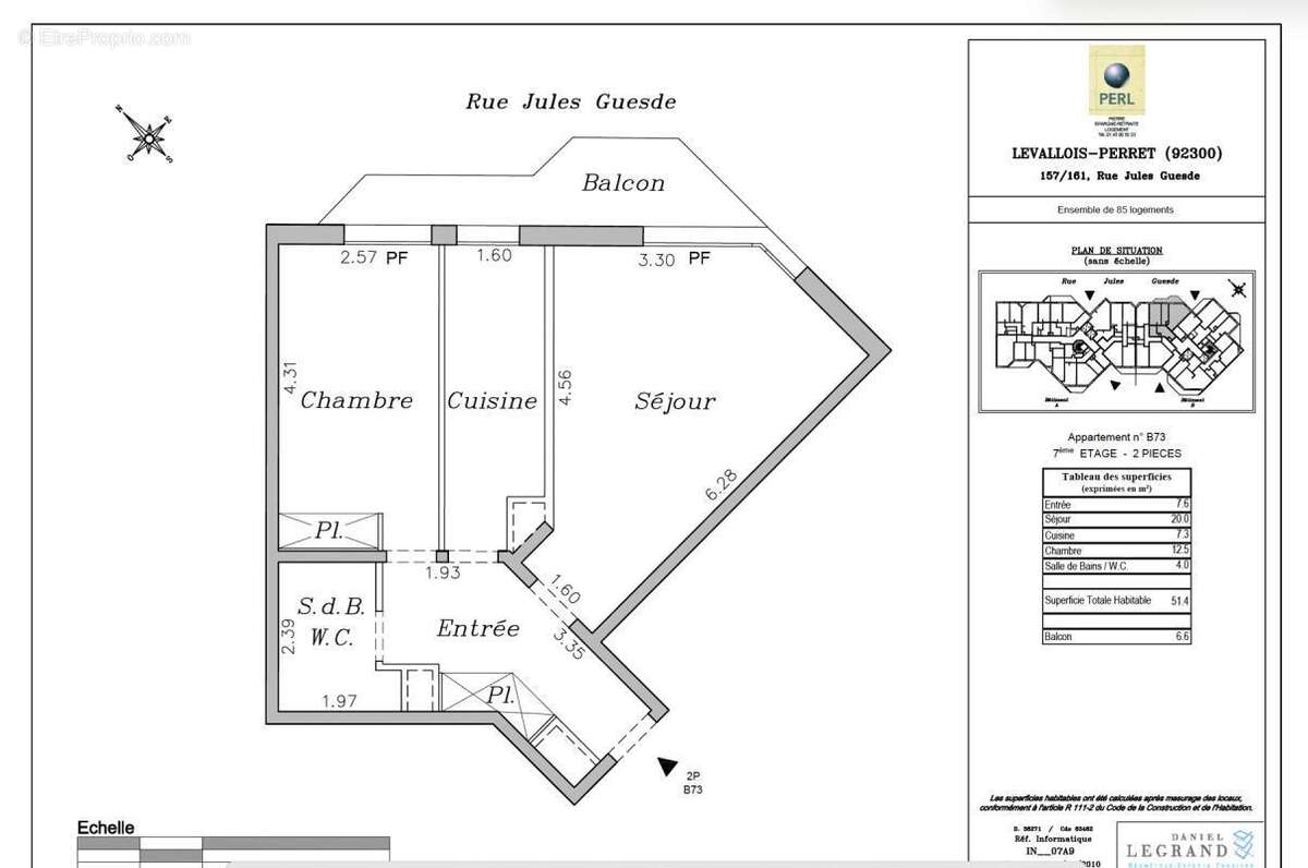 Appartement à LEVALLOIS-PERRET
