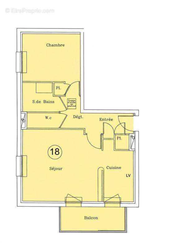 Appartement  2 pièce(s) 47.5 m2 - photo 3
