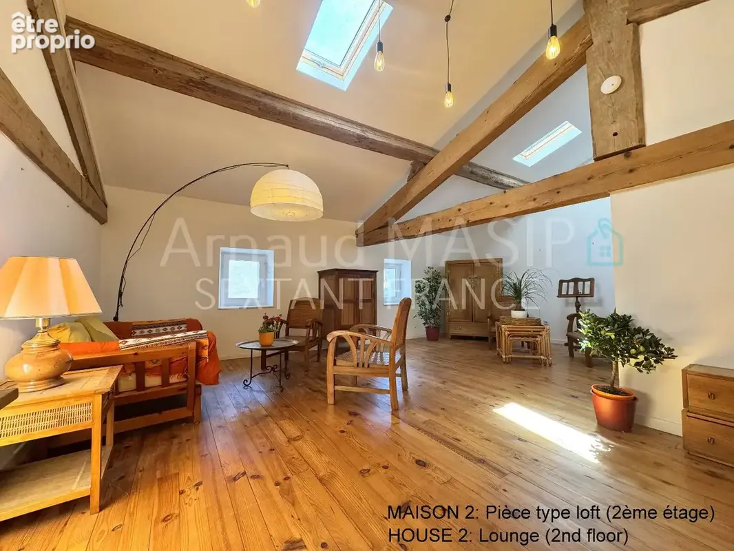 Imposant ensemble immobilier, 2 maisons attenantes, 8 chambres, grand jardin, piscine hors sol - photo 5