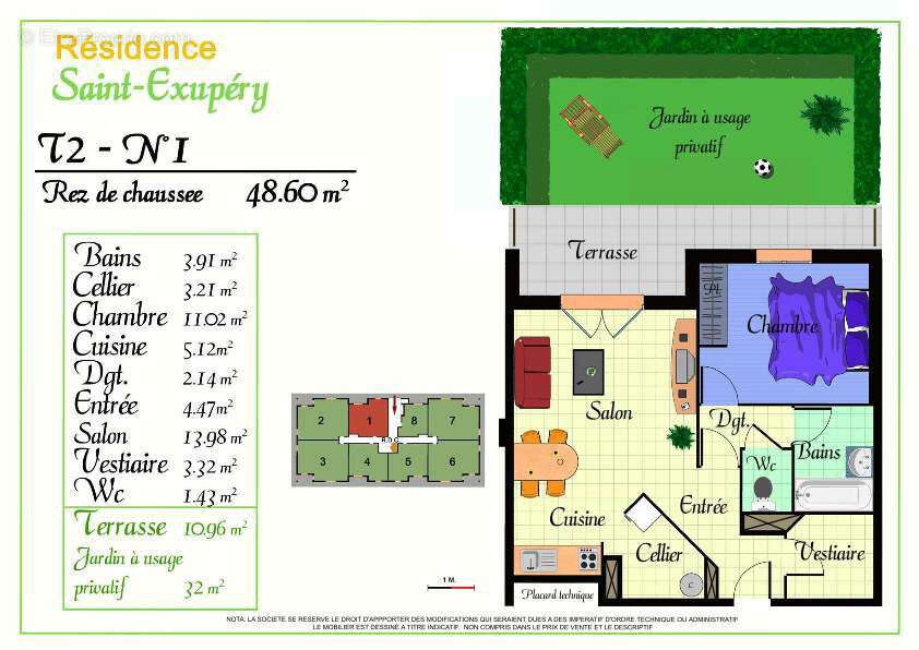 Appartement à SAINT-CLAR-DE-RIVIERE