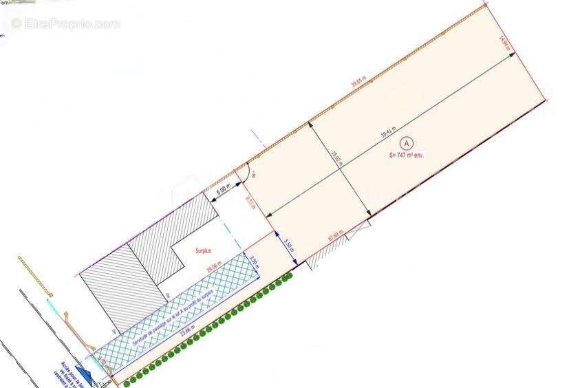 Terrain en second rang vue sur champs de 747 m² - photo 2