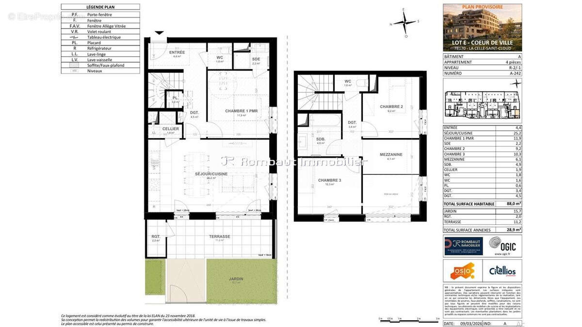 Appartement à LA CELLE-SAINT-CLOUD