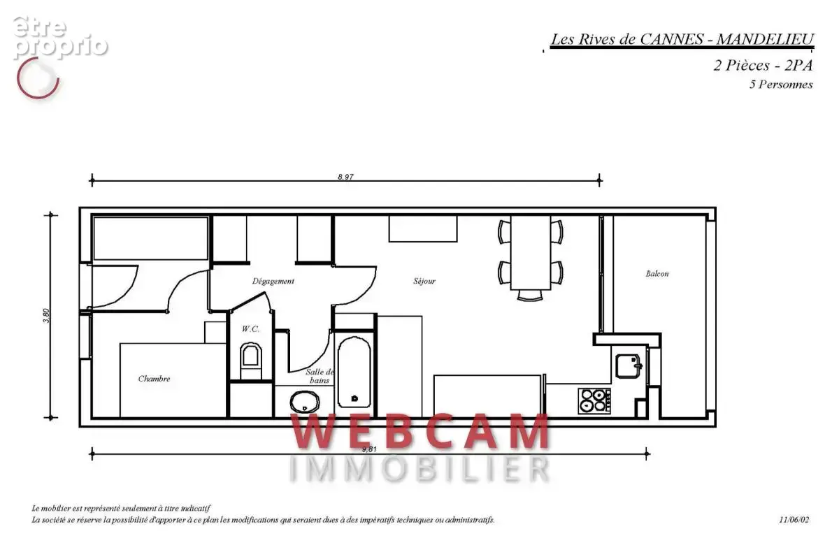 vente appartement 2 Pièce(s) - photo 8