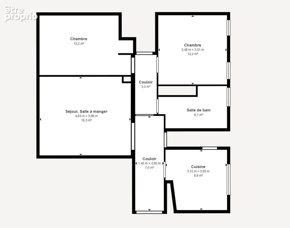 Appartement 78 m2 avec balcons et cave - photo 13