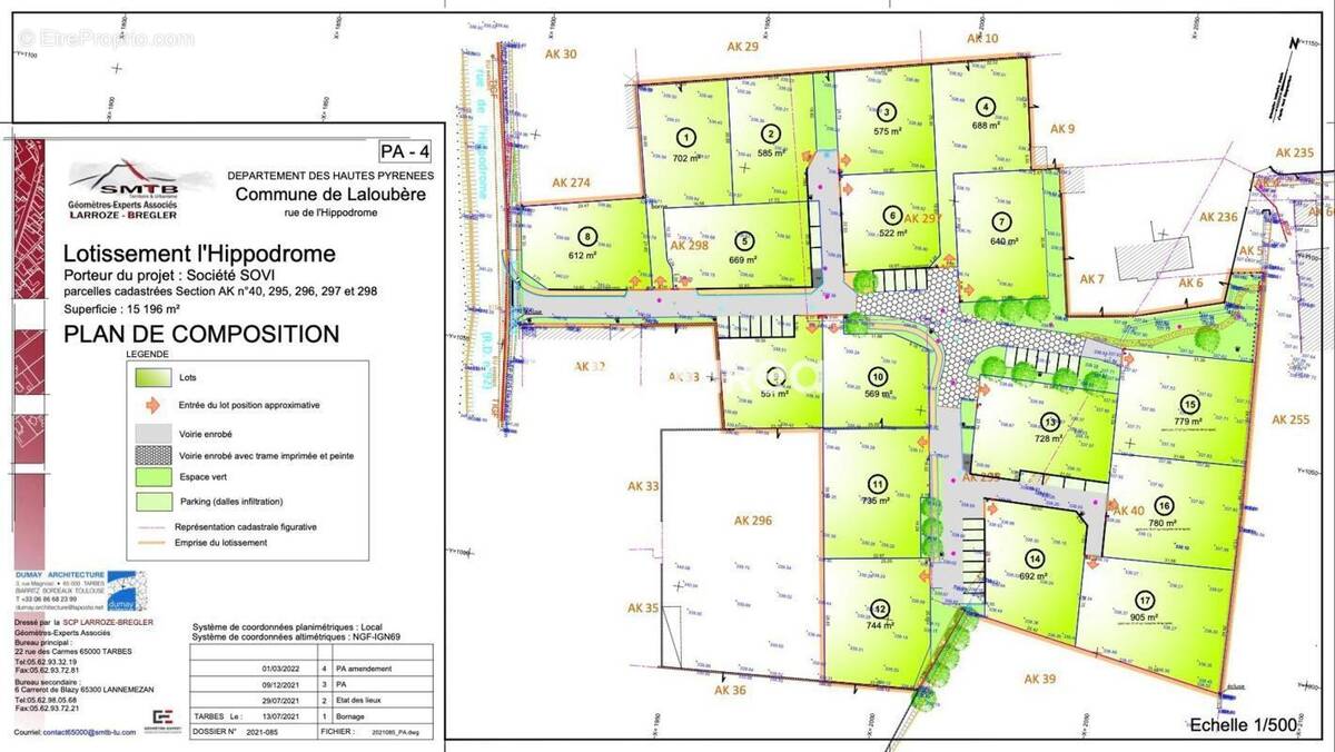 Terrain à LALOUBERE