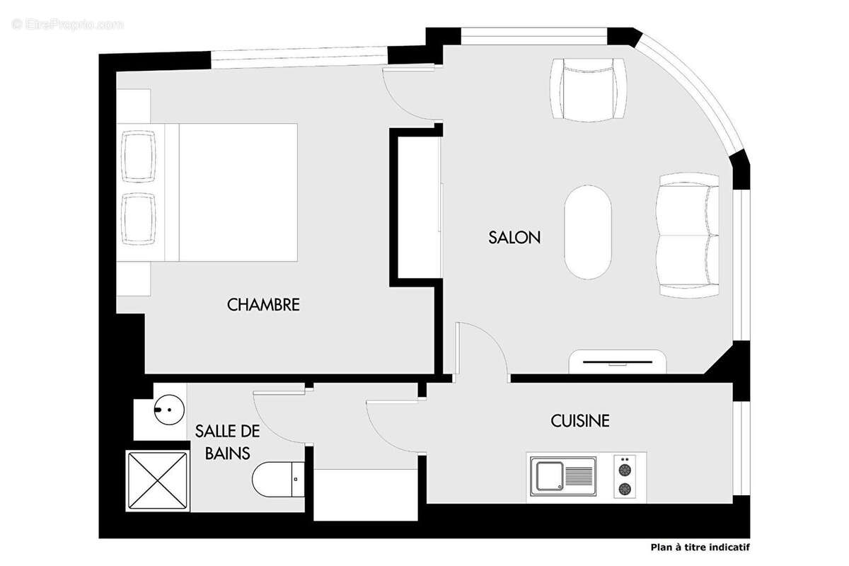 Paris 19 : Appartement 2 pièces de 32,95m² avec travaux - photo 7