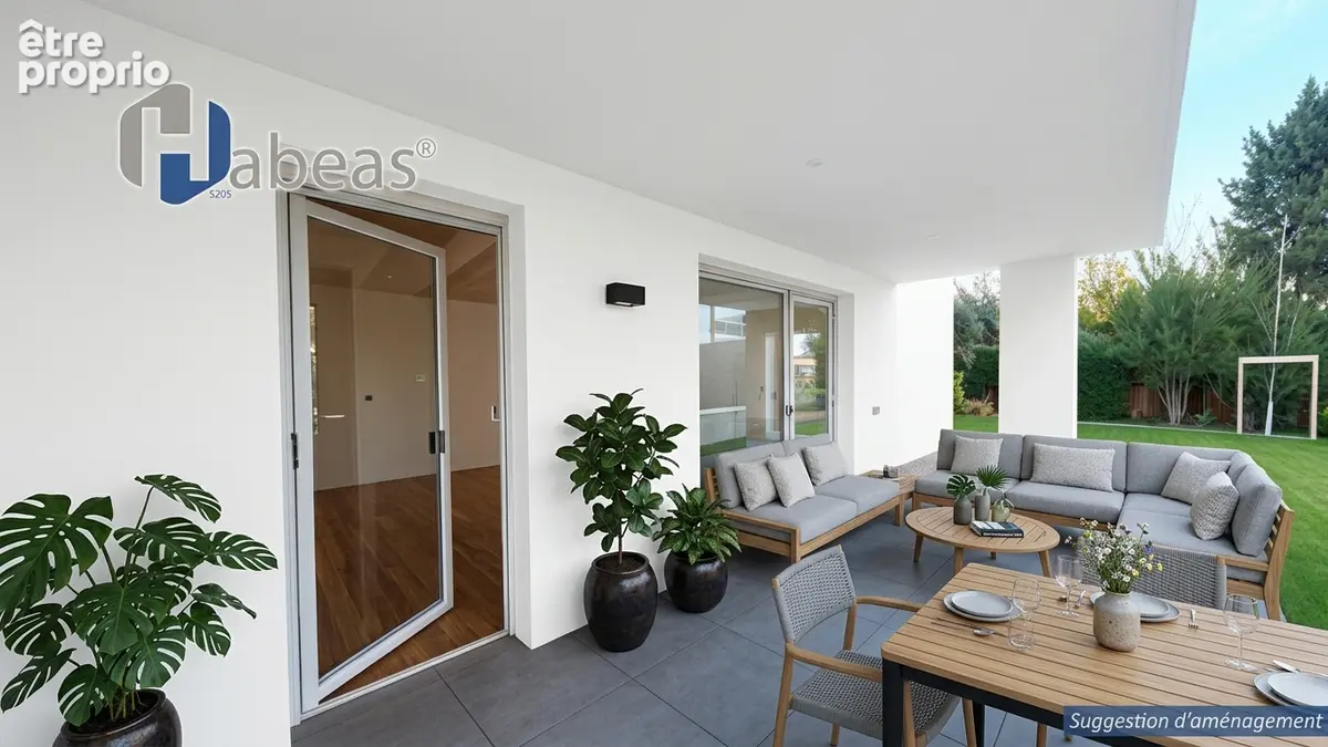Appartement T3 de 58.65 m² avec jardin de 101m², terrasse  et deux parkings - photo 2
