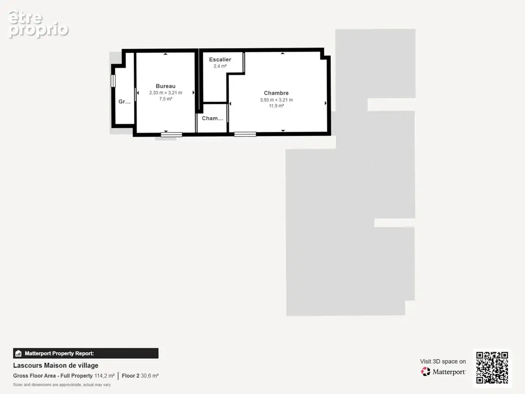 Lascours – Maison de village T4 avec jardin, terrasse et stationnement - photo 19