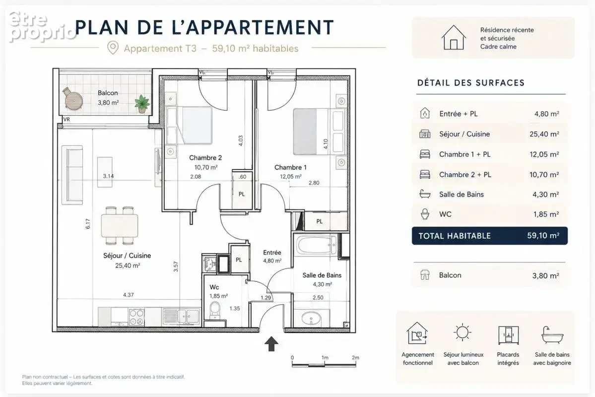 Appartement - photo 3