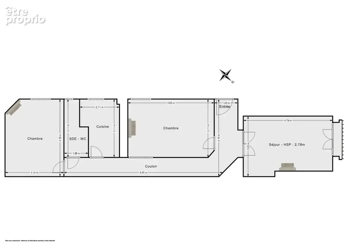 Vue monument ! Appartement lumineux 3 pièces 63 m² - Mairie de Clichy - Rue Marcellin Berthelot, Clichy - photo 6