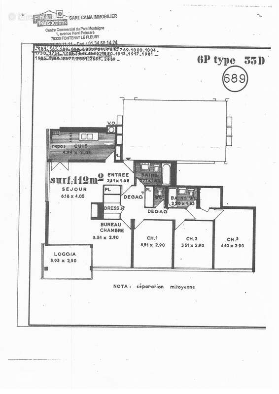 Appartement à FONTENAY-LE-FLEURY