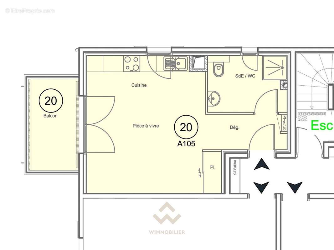 Plan indicatif - Studio - La Garde 83130 - Appartement à LA GARDE