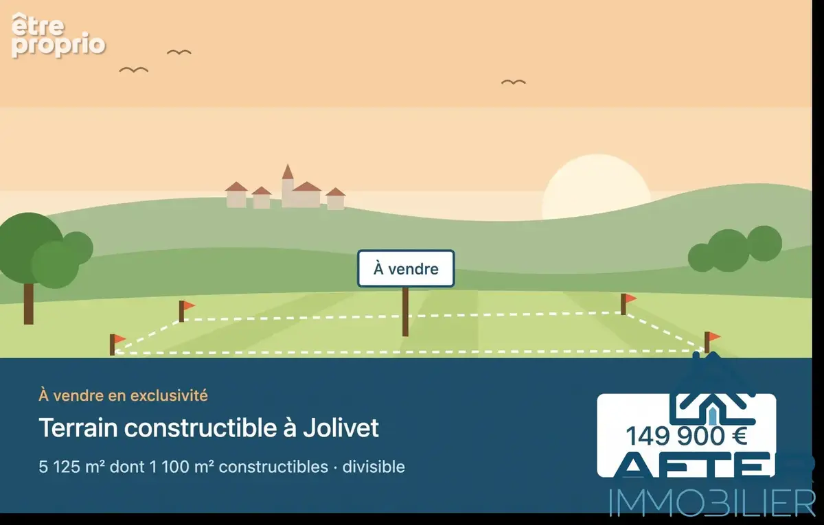 Photo Terrain à Jolivet au prix de 149 900€