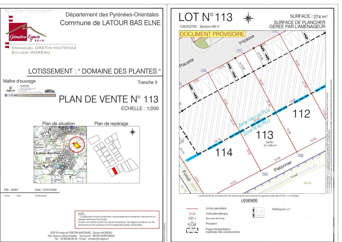 Terrain 274 m² à Latour-Bas-Elne  - photo 2