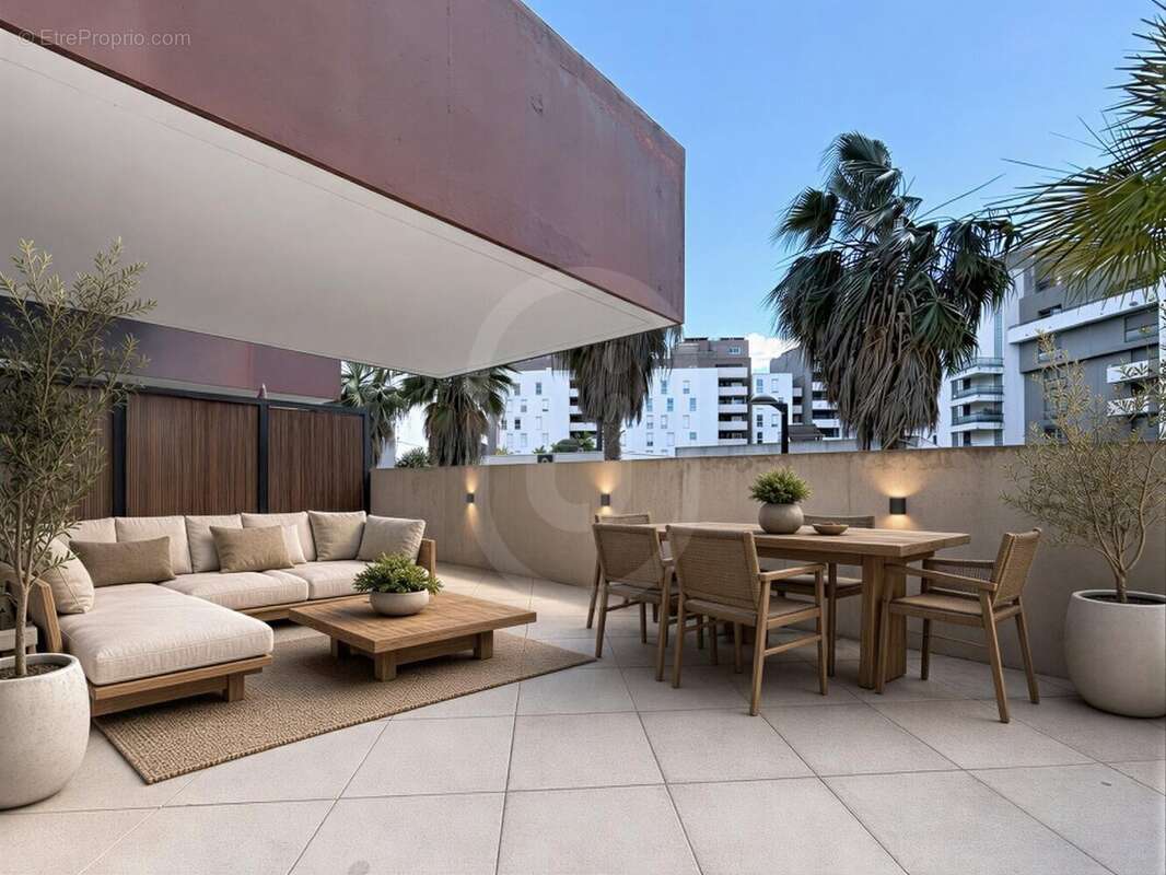 Montpellier - port marianne - t2 - grande terrasse de 30m² - parking sous sol - photo 8