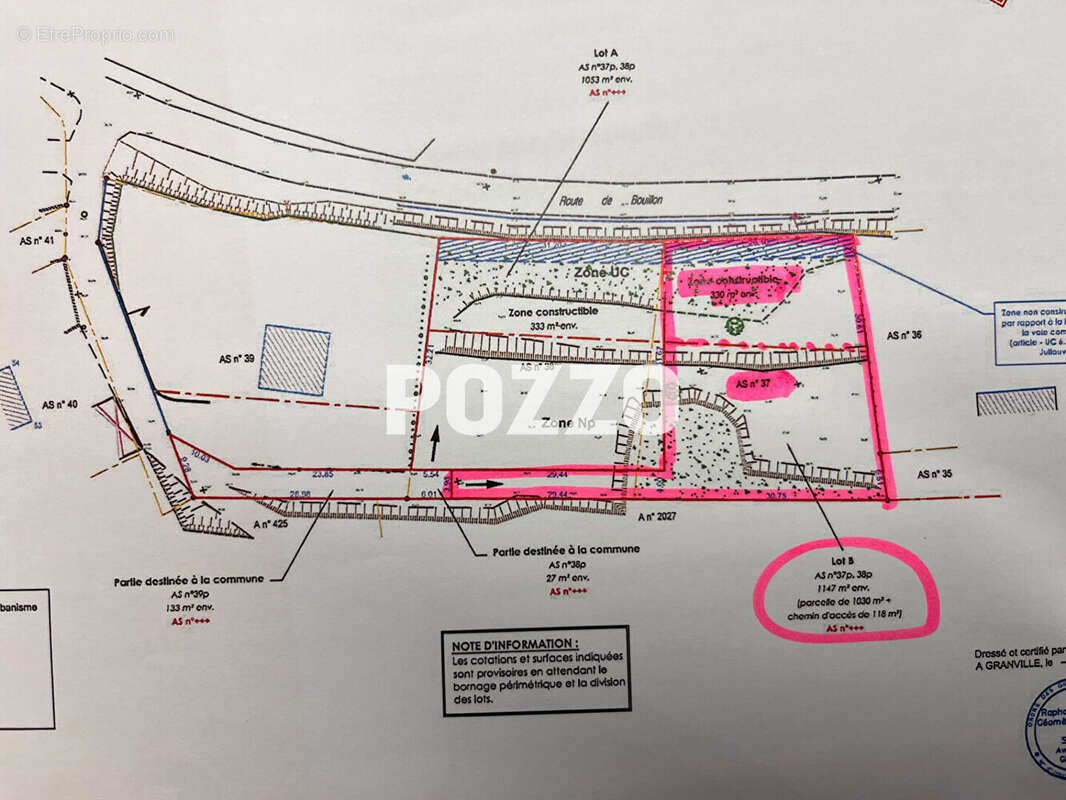 Terrain à JULLOUVILLE