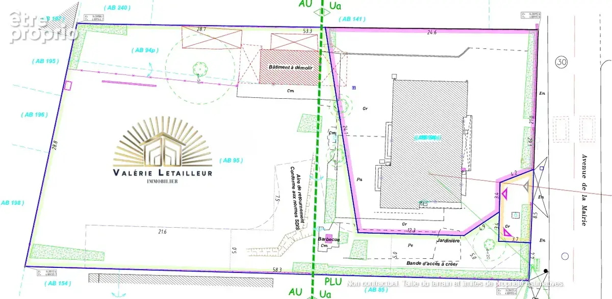 Terrain constructible d'environ 1000m2 en seconde ligne au cœur du village - photo 3