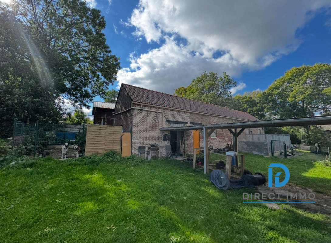 vu jardin - Maison à BEAUMONT-HAMEL