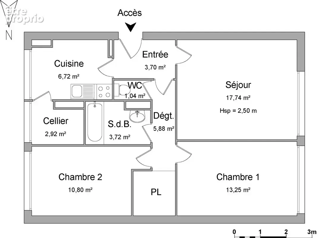 Appartement T3 de 65 m2 et Cave - photo 9