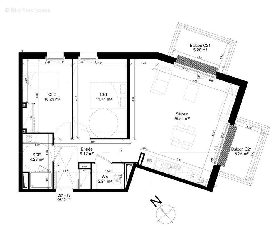 Appartement à DOUVRES-LA-DELIVRANDE