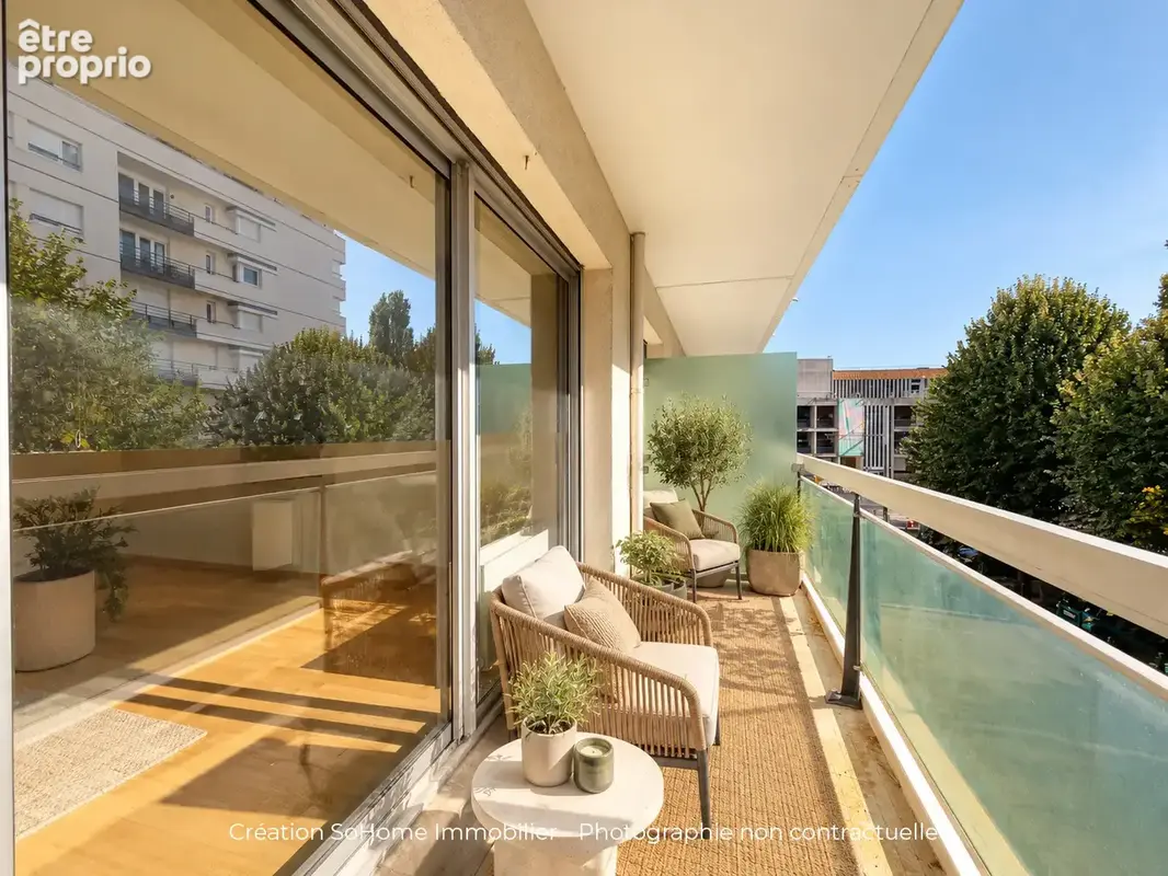 Appartement t2 avec balcon et place de parking - reims centre - photo 5