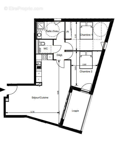 Appartement à LA RICHE