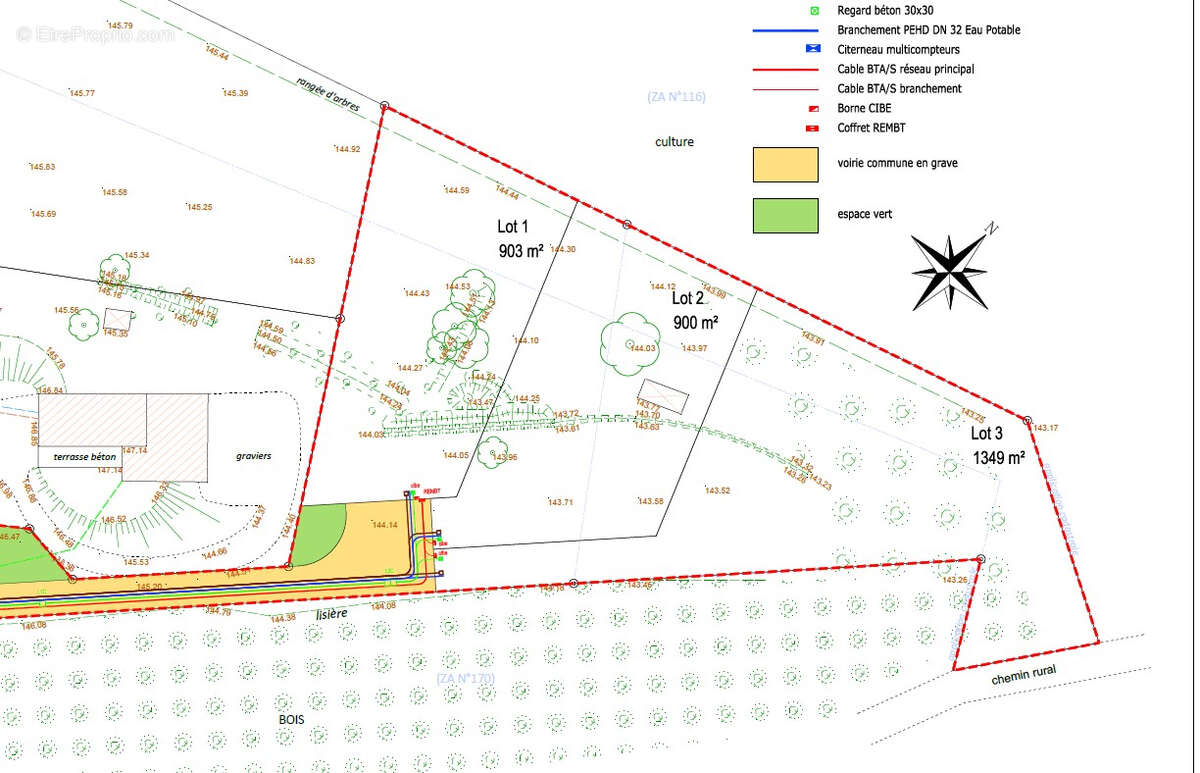 Terrain à CHAUFOUR-LES-BONNIERES