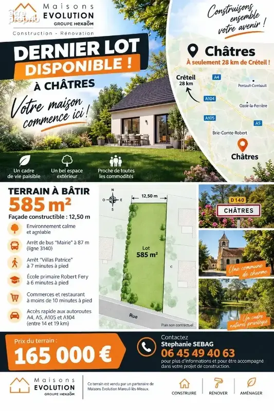 Terrain 585 m² à vendre à Chatres (77610) - photo 4