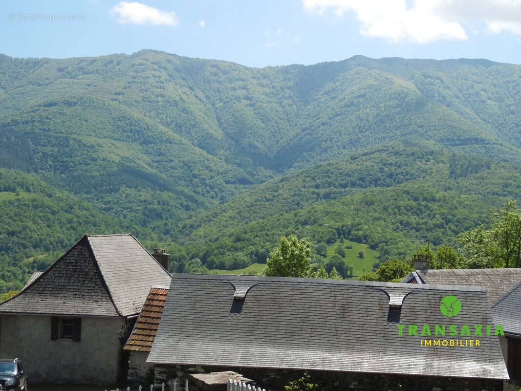 Vue sur le massif du Moussaou  - Maison à ARGEIN