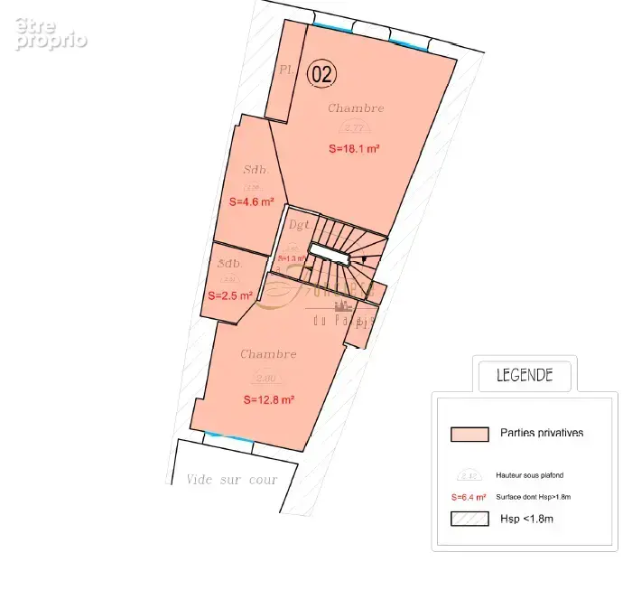 Appartement à rénover   Hyper-centre de Bourges   109,70 m2 Carrez avec terrasse privative - photo 11