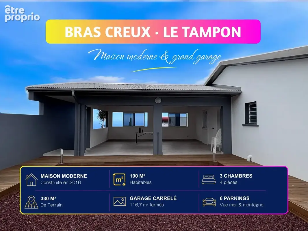 Maison 4 pièces 100 m² à vendre à Le Tampon (97430) - photo 2