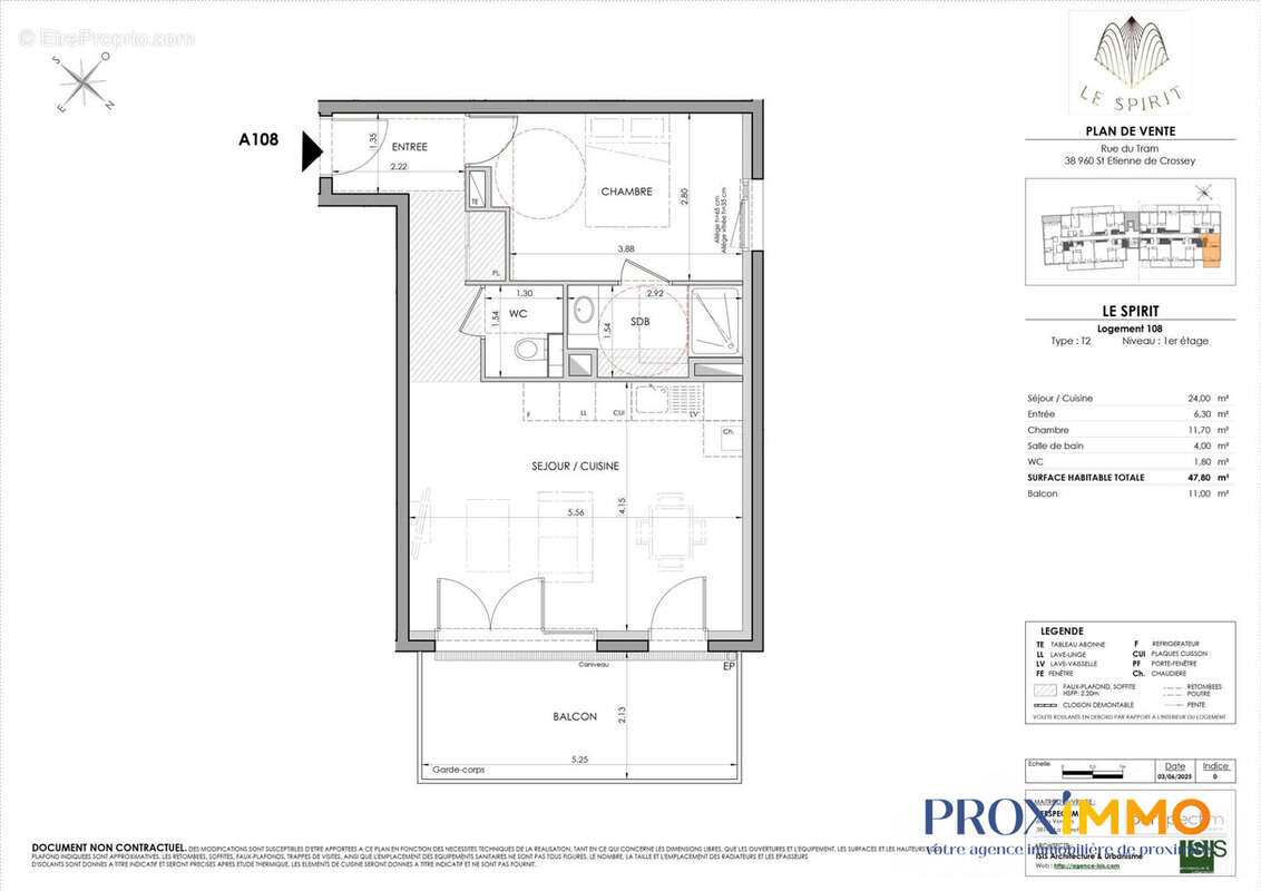 Appartement 47 m² à Saint-Etienne-De-Crossey  - photo 6