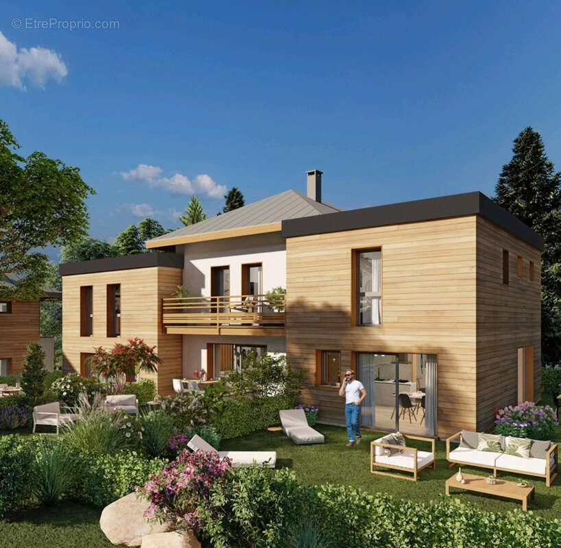 Appartement à vendre 4 pièces ,vue  Lac et Montagnes sur SAVINES LE LAC (05) , Dans une résidence en construction style villa  p - photo 3